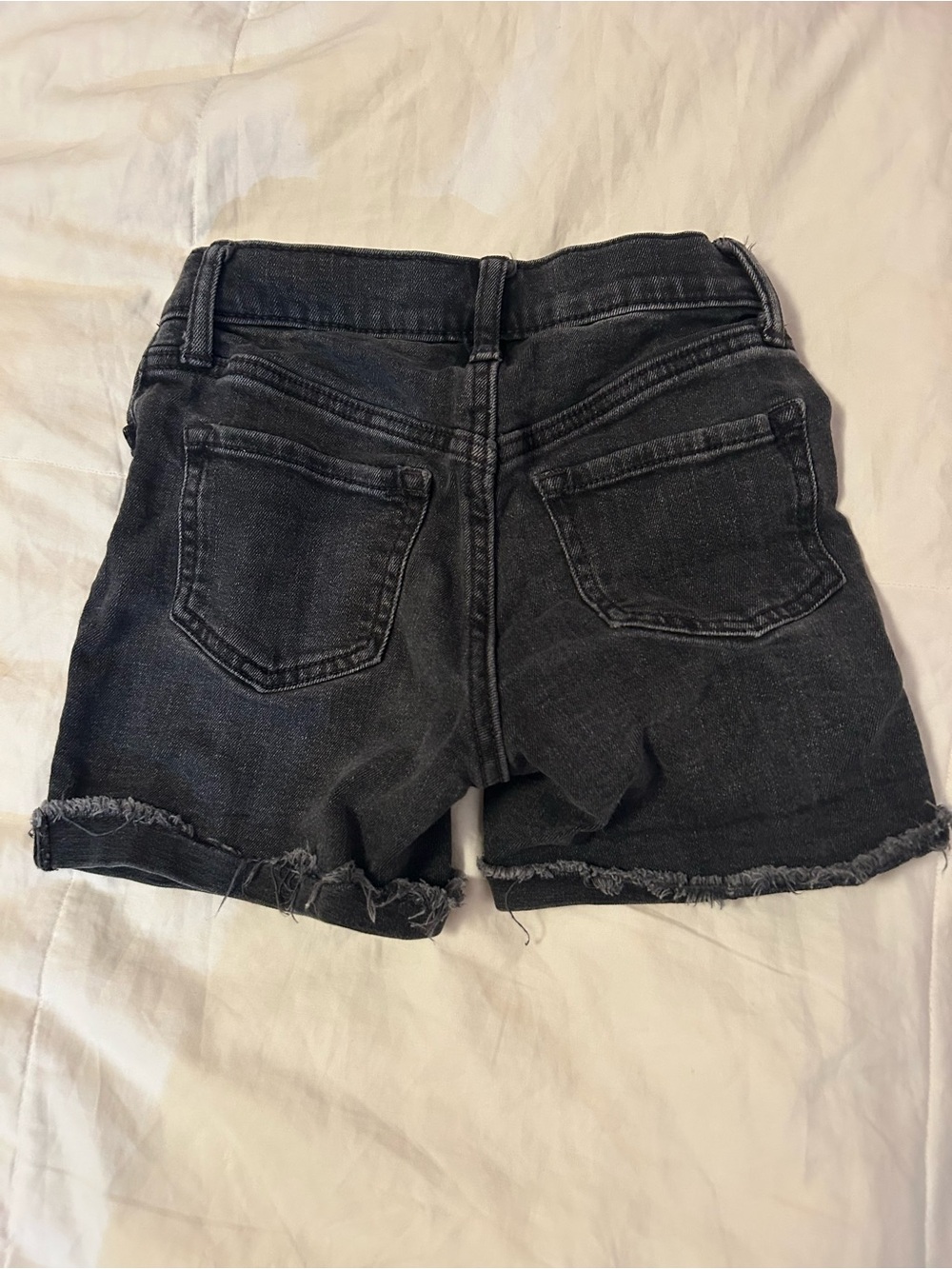 Old Navy Black Denim Frayed Hem Jean Shorts